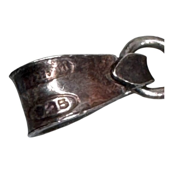 Vintage Millefiori Glass Pendant Signed CM 925 Sterling Silver Italy Flowers - Picture 7 of 7